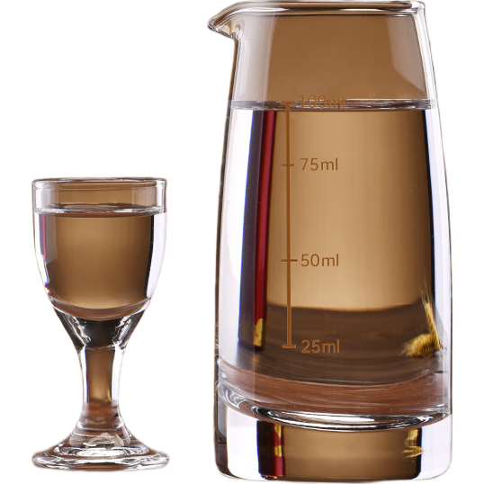 CLITON 100ml Baijiu Decanter Set Moutai Small Measuring Liquor Cup 1 Decanter 1 Cup