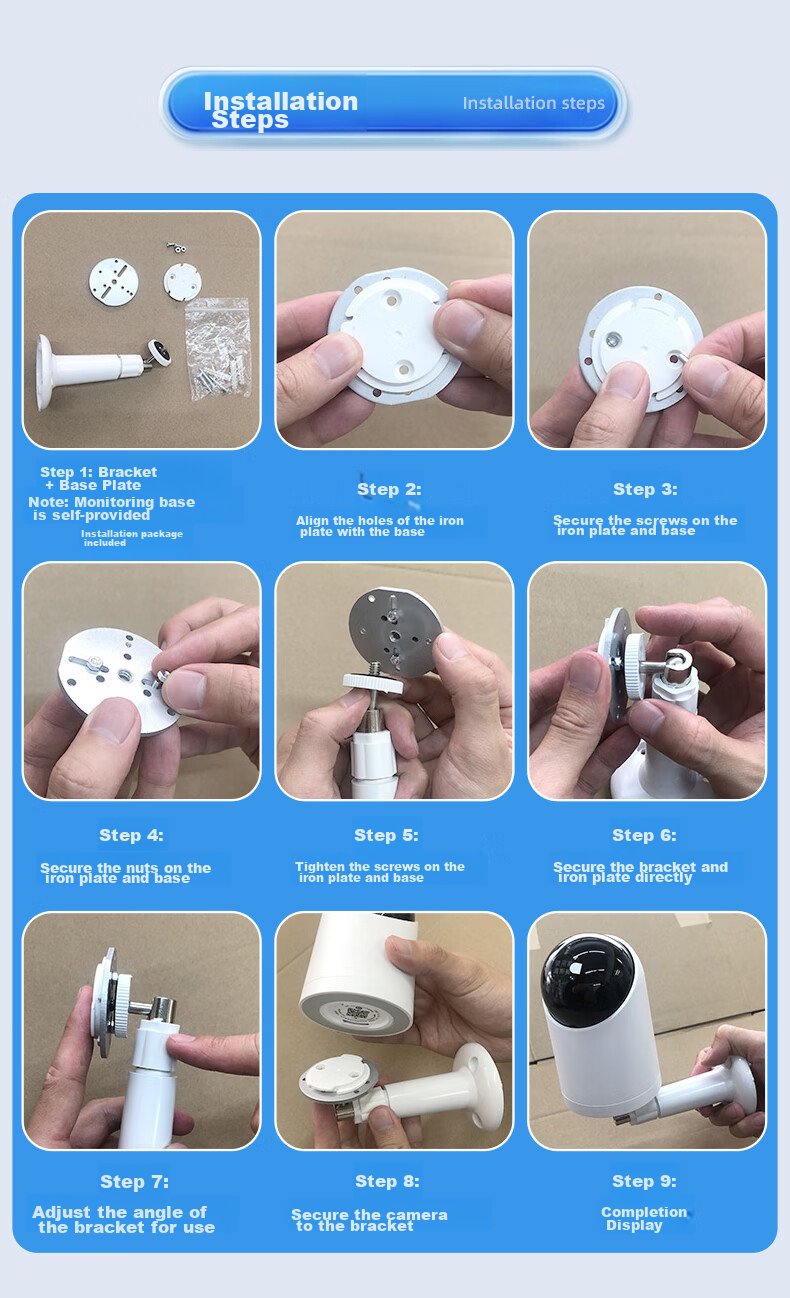 Trendsetter Suitable for Yingshi Camera Bracket C6c/c7/h6/h6c/h7c/cp1/xp1, Surveillance Fixed Wall-Mounted Hanging Inverted Installation Bracket 7