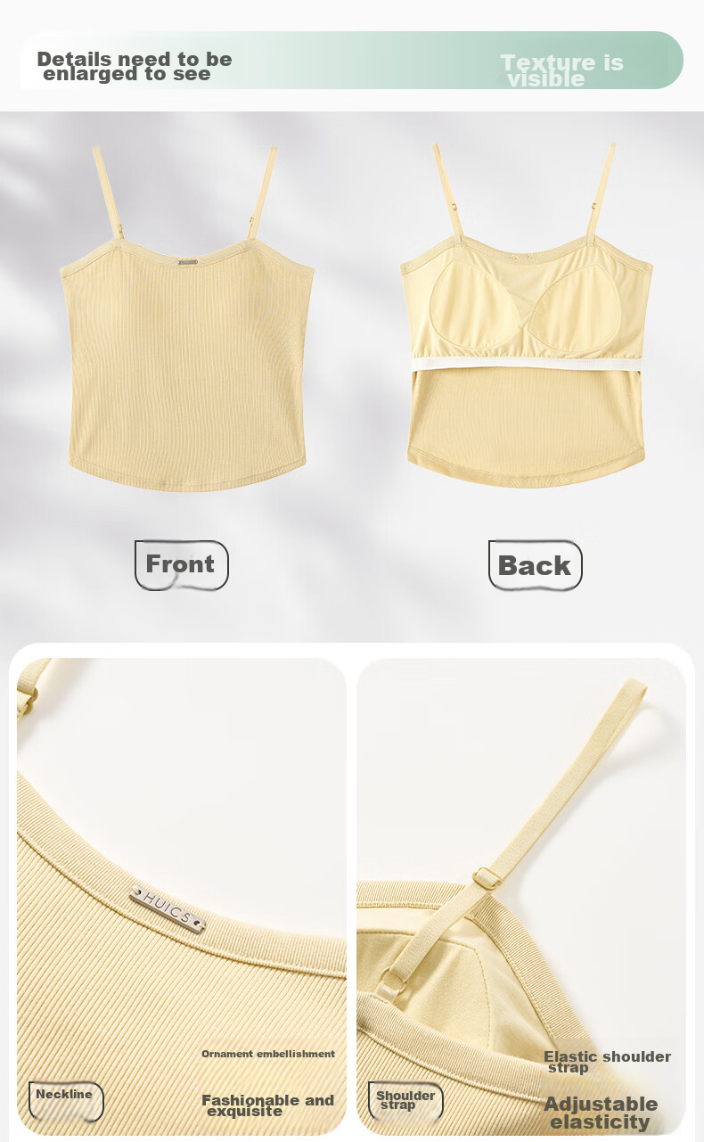 Fenteng Women's Camisole Cooling Silk Bra-Free Breathable Versatile Backless Base Layer Top 11