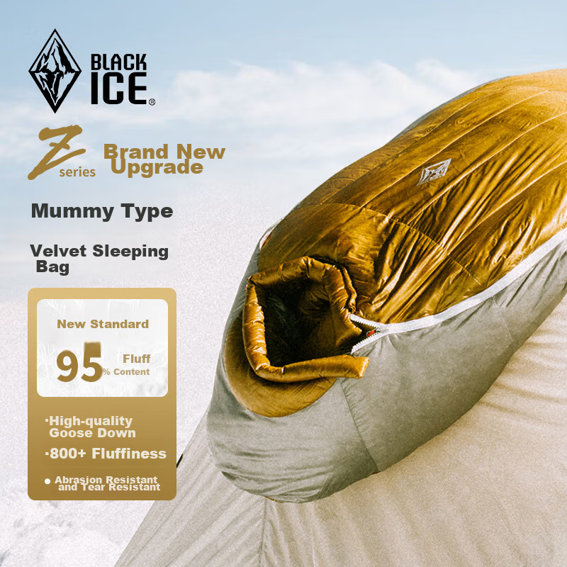 BLACKICE Z Series Lightweight Egyptian-Style Goose Down Sleeping Bag Camping Sleeping Bag Z400 (New Standard) / Starry Sky Blue / L