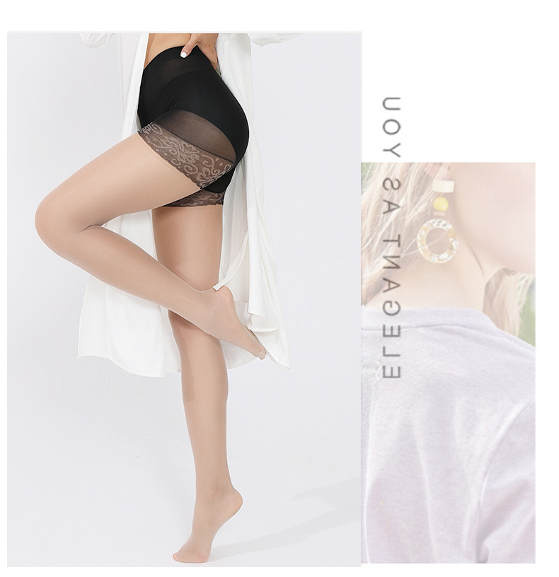 Langsha Anti-Wolf Ultra-Thin Sexy Safety Lace Integrated Pantyhose Nude Tights Anti-Exposure Leggings 8