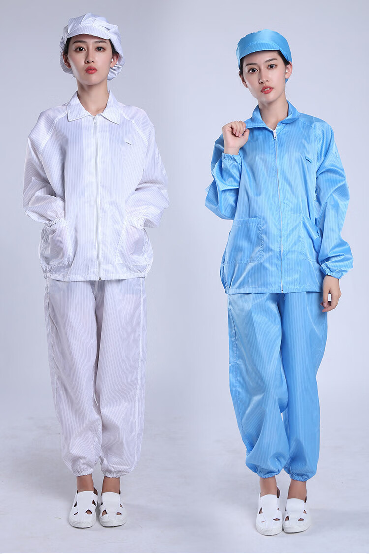 Zhierkang Antistatic Two-Piece Coverall with Hood, White 4XL, Cleanroom Protective Workwear for Dust-Free Paint Spraying And Clean Rooms 6