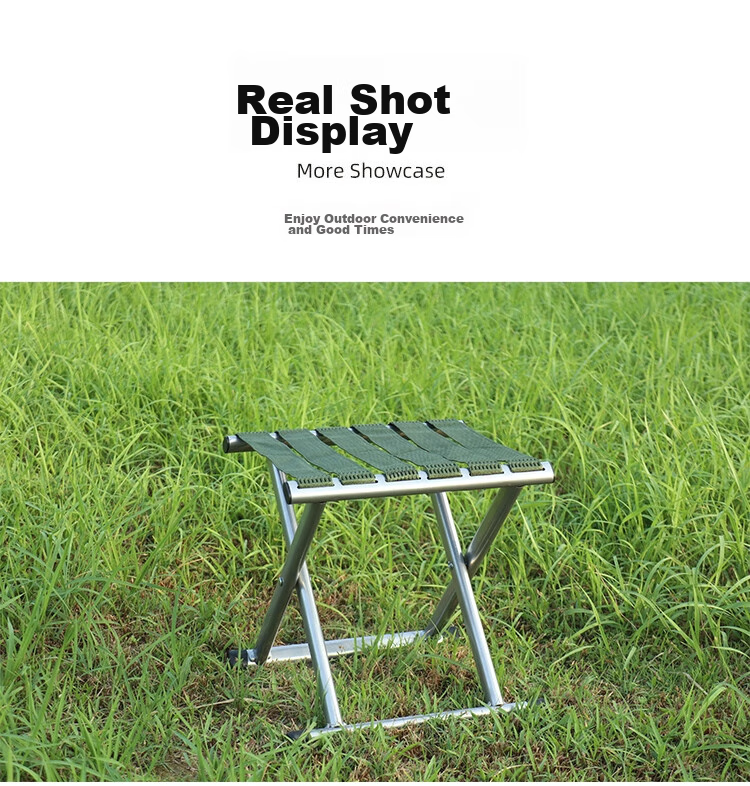 AEY Outdoor Folding Stool, Portable Folding Chair, Small Bench, Leisure Fishing Chair, Small Stool, Medium Size 8