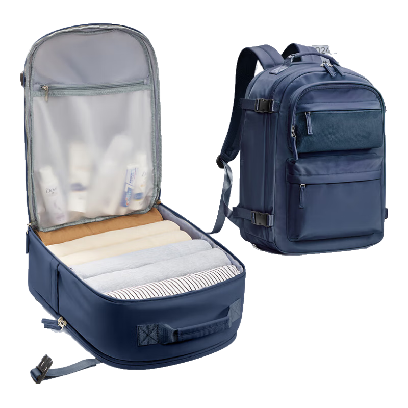 Landcase Backpack, Travel Bag for Women, Large Capacity, Shoulder Bag for Short Trips, Business Trip Luggage Bag for Men, 3757 Navy Blue
