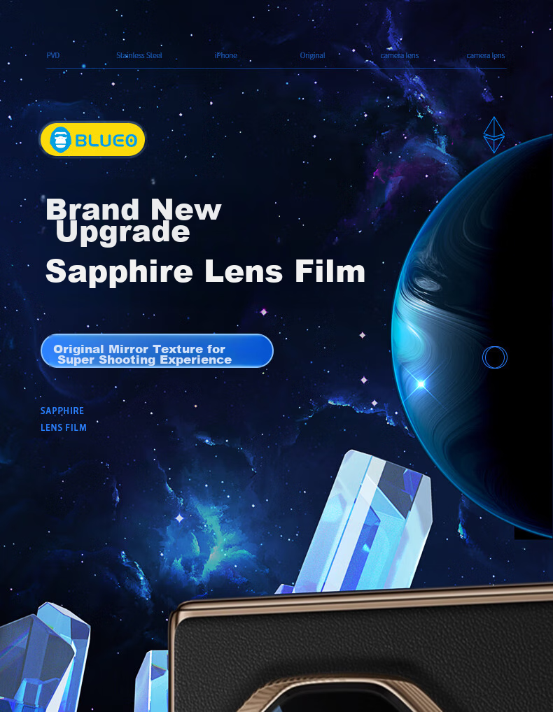 Lanxingxiansheng Lens Protector for Huawei Mate XT, Foldable Screen Rear Camera Sapphire Protective Film, High Definition, Wear-Resistant, Scratch-Resistant for Mate XT 6