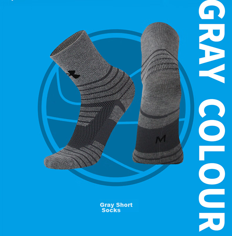 Under Armour Sports Socks (3 Pairs), Basketball Socks, All-Season Sweat-Absorbing, Comfortable And Breathable Running Socks, Size XL 3