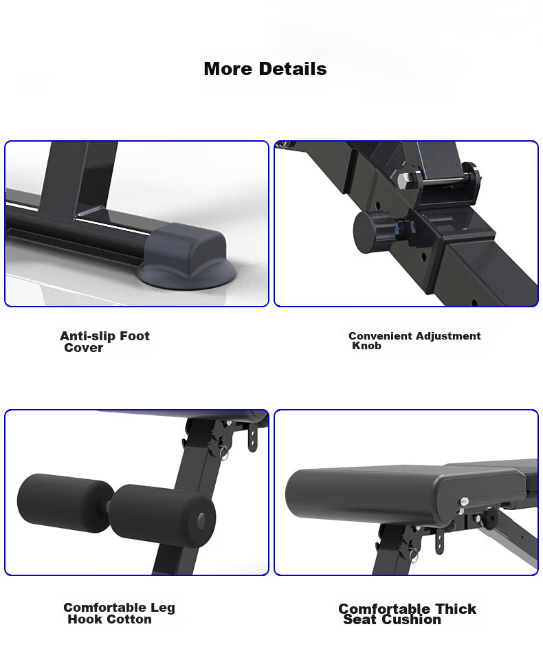 GK Dumbbell Bench, Multifunctional Foldable Fitness Chair, Home Gym Equipment, Foldable Abdominal Trainer, Bench Press Chair, Weightlifting Bench 10