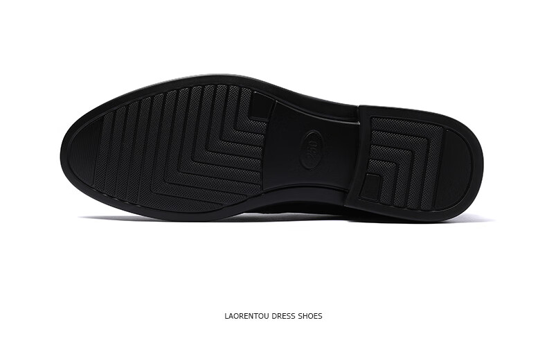 LAORENTOU Men's Leather Shoes, Top-Grain Cowhide Slip-On Business Casual Shoes Driving Shoes Loafers for Men A30305 Black 43 22
