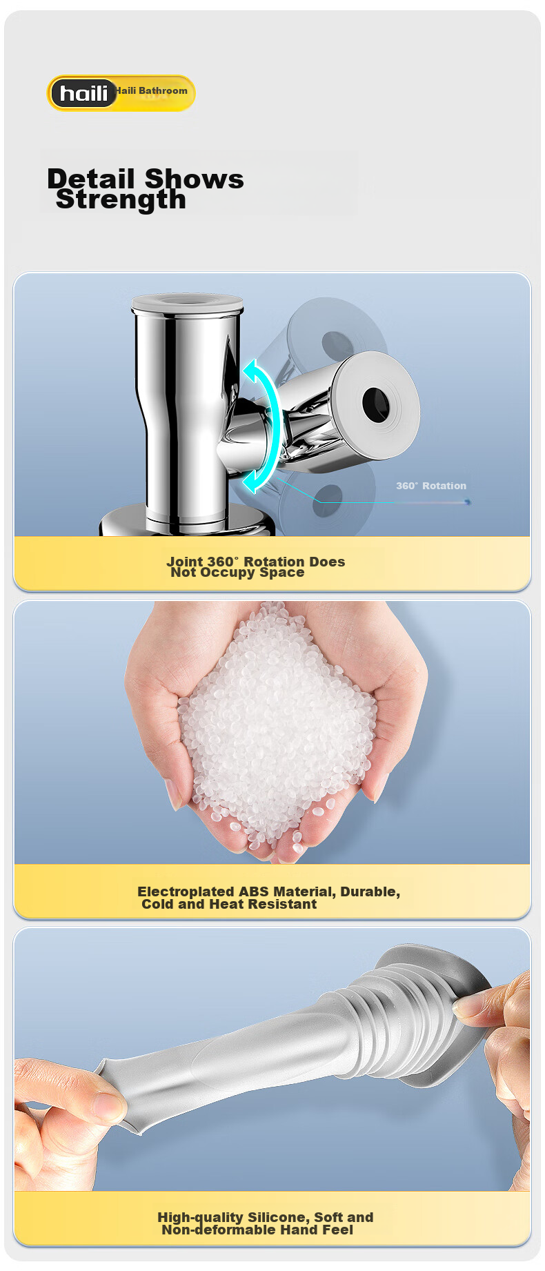 Haili Washing Machine Floor Drain Four-Way Connector, Drainage Pipe, Multifunctional ABS Kitchen Sink Drainpipe, Anti-Odor, Anti-Overflow, Universal DF4 14