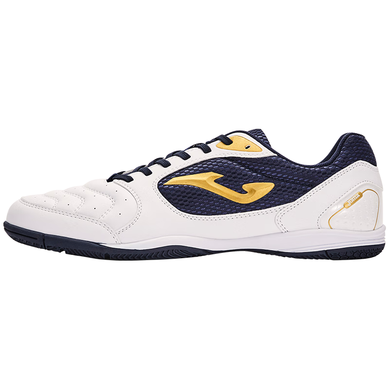 JOMA Adult Soccer Shoes for Men with Molded Studs, Five-A Indoor Field IN Flat Soccer Training Shoes, Blue And White, Size 42