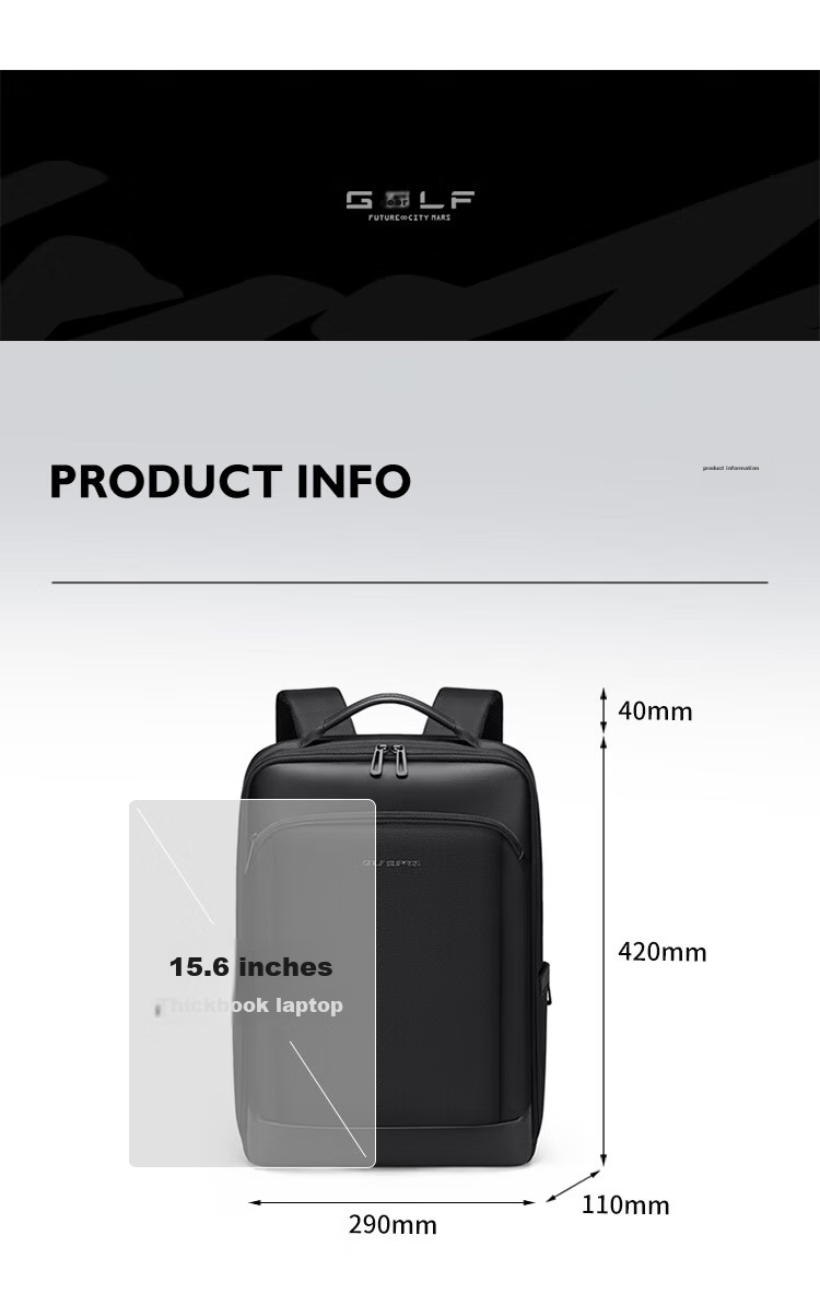 GOLF Backpack for Men, Business Laptop Bag 15.6/16 Inch Large Capacity Travel Commute Backpack 17