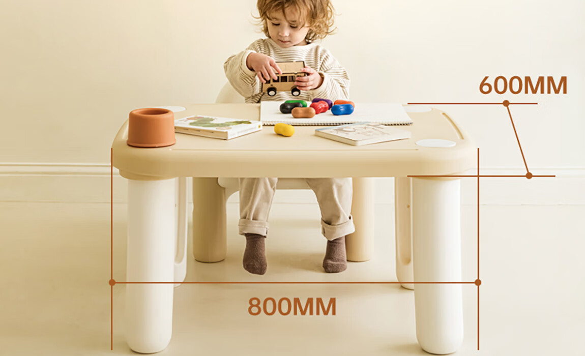 Yuelianggushi LUNASTORY Baby Desk And Chair, Children's Study Table, Chubby Table, Montessori Small Table, Peanut Table, Kindergarten-Specific Single Desk 20