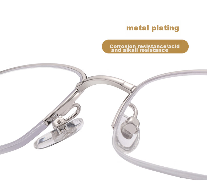 Funsonca Anti-Blue Light Comfortable Ultra-Light Fashionable Reading Glasses for Men And Women, Metal Durable Business 6100, -1.00 Diopter 8