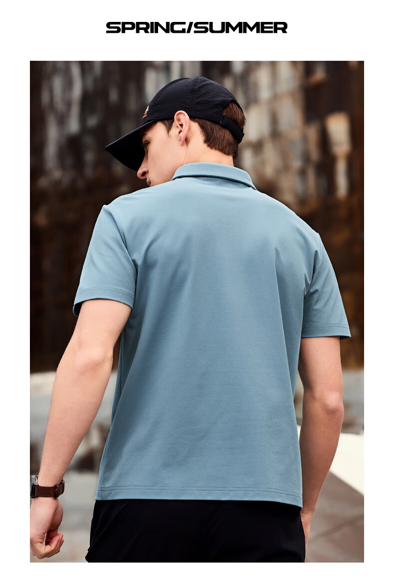 Jeep Quick-Dry Polo Shirt for Men, UPF40+ Sun Protection Short-Sleeve T-Shirt, Men's Outdoor Collared Quick-Dry Shirt, 9905 Navy Blue, 4XL 18