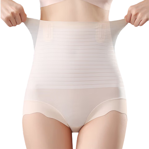 LangSha Tummy Control Shapewear Underwear for Women, Seamless Thin Cloud-Like High-Waist Butt-Lifting Postpartum Waist Trainer Panties, Gray Purple, XXL