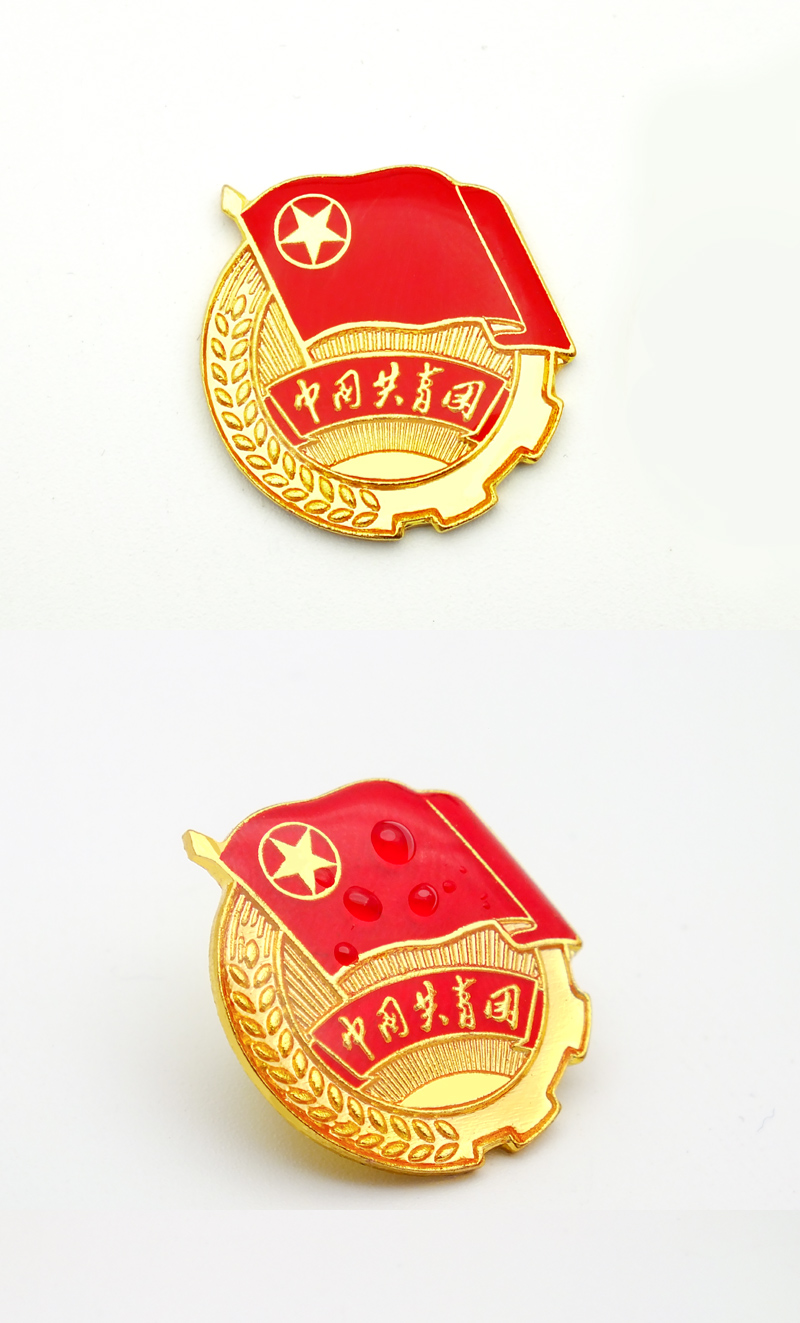 斯图(sitoo)新款标准共青团团徽别针磁扣蝴蝶扣学生成人团务适用企业