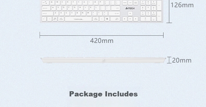 A4TECH FX50, 109-Key Wired Keyboard, Thin Film Quiet Keyboard, Computer Keyboard, Mac Keyboard, Office Typing, Good Hand Feel, Fei Shidai, Scissor Foot Keyboard, Ivory White, Wired 11