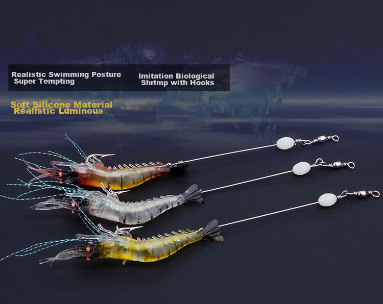 Feimiao Shihua Yaxia 3-Piece Set Lure Bait, Freshwater Bionic Soft Bait, for Bass And Snakehead Fish, Artificial Lure 1