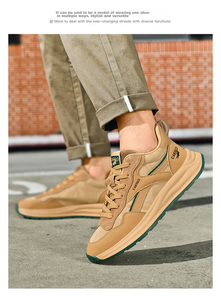 CARTELO Men's New Shoes for Summer And Autumn, Versatile Casual Sports Running Travel Hiking Retro Soft Thick-Soled Dad Shoes 16