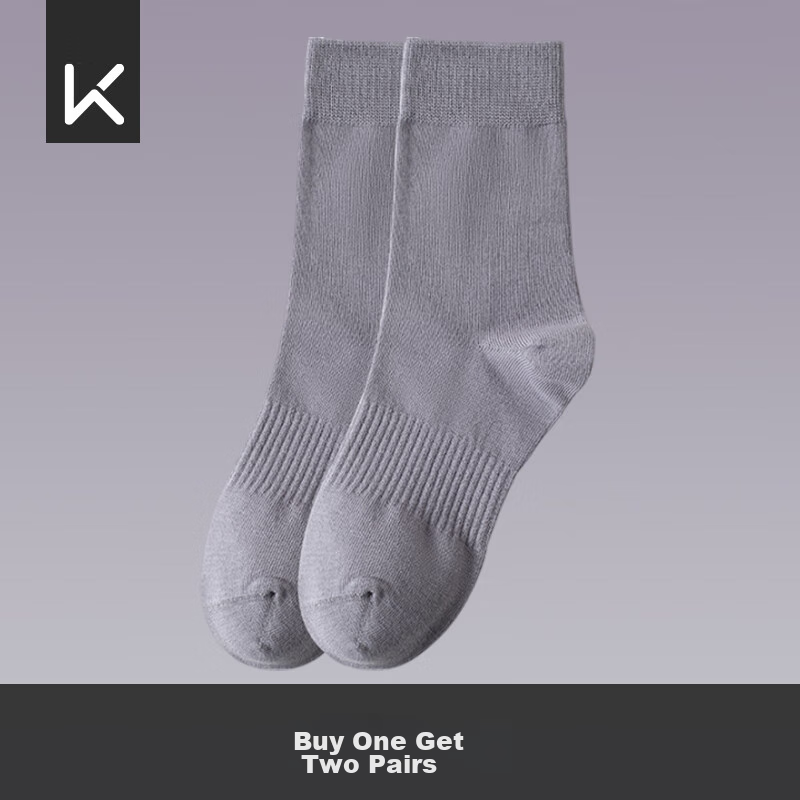 Keep Professional Comprehensive Training Socks for Men And Women, Sports Sweat-Wicking Quick-Drying Elastic Comfortable Mid-Calf Socks, Women's Gray