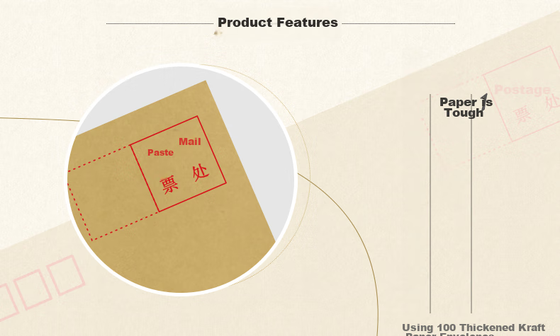 SIMAA 20 Sheets No. 5 Kraft Paper Envelopes, 100g Wood Pulp Standard Postal Envelopes 220*110mm 6527-20 4