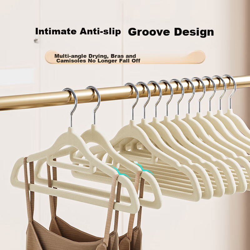 JEKO&JEKO Velvet Hangers, Non-Slip Clothes Hangers, Garment Rack, Coat Hanger, Wardrobe Hanger, 45cm, 20 Pieces