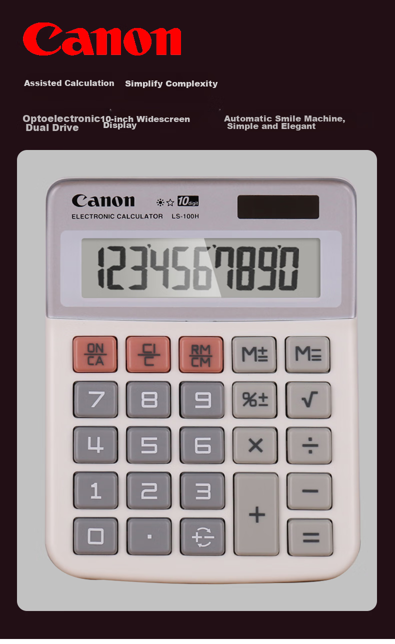 Canon LS-100H Financial Office Calculator, Desktop Stylish Creative Small Calculator 2