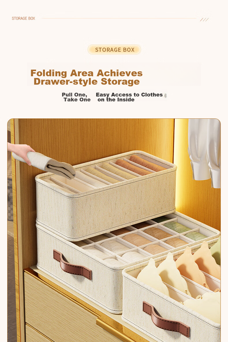 Shuranjia Tian Shan Jia Underwear Storage Box Bedroom Panty Organizer Multi-functional Dormitory Wardrobe Underwear Container 20 Compartments 5