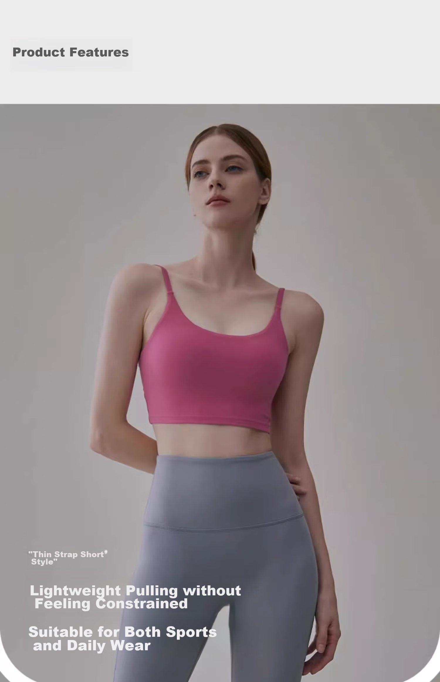Gigt Sports Bra for Women with Chest Pads, Yoga Bra, Sexy Backless Design, Thin Straps, Fitness Workout Tank Top 11
