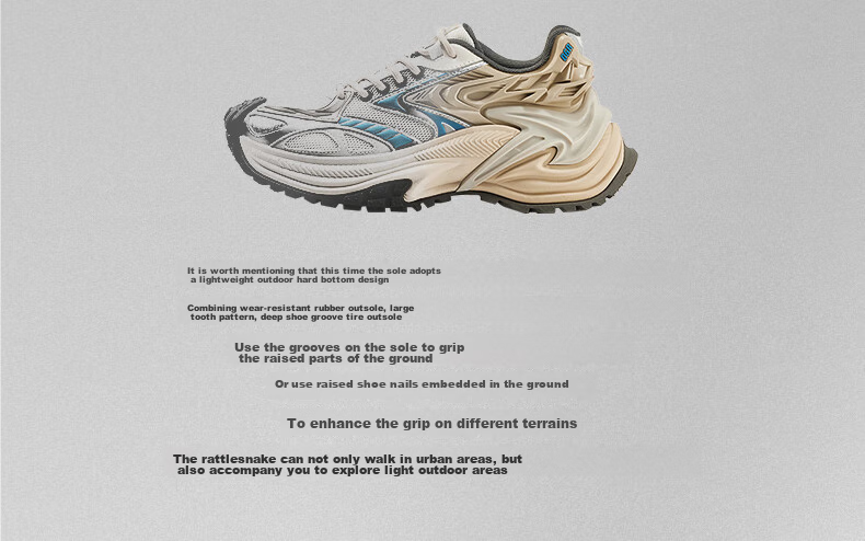 OGR Rattler Series Jogging Dad Shoes, Breathable for Men And Women, Suitable for Summer And All Seasons, Casual Sports Height-Increasing Shoes 3