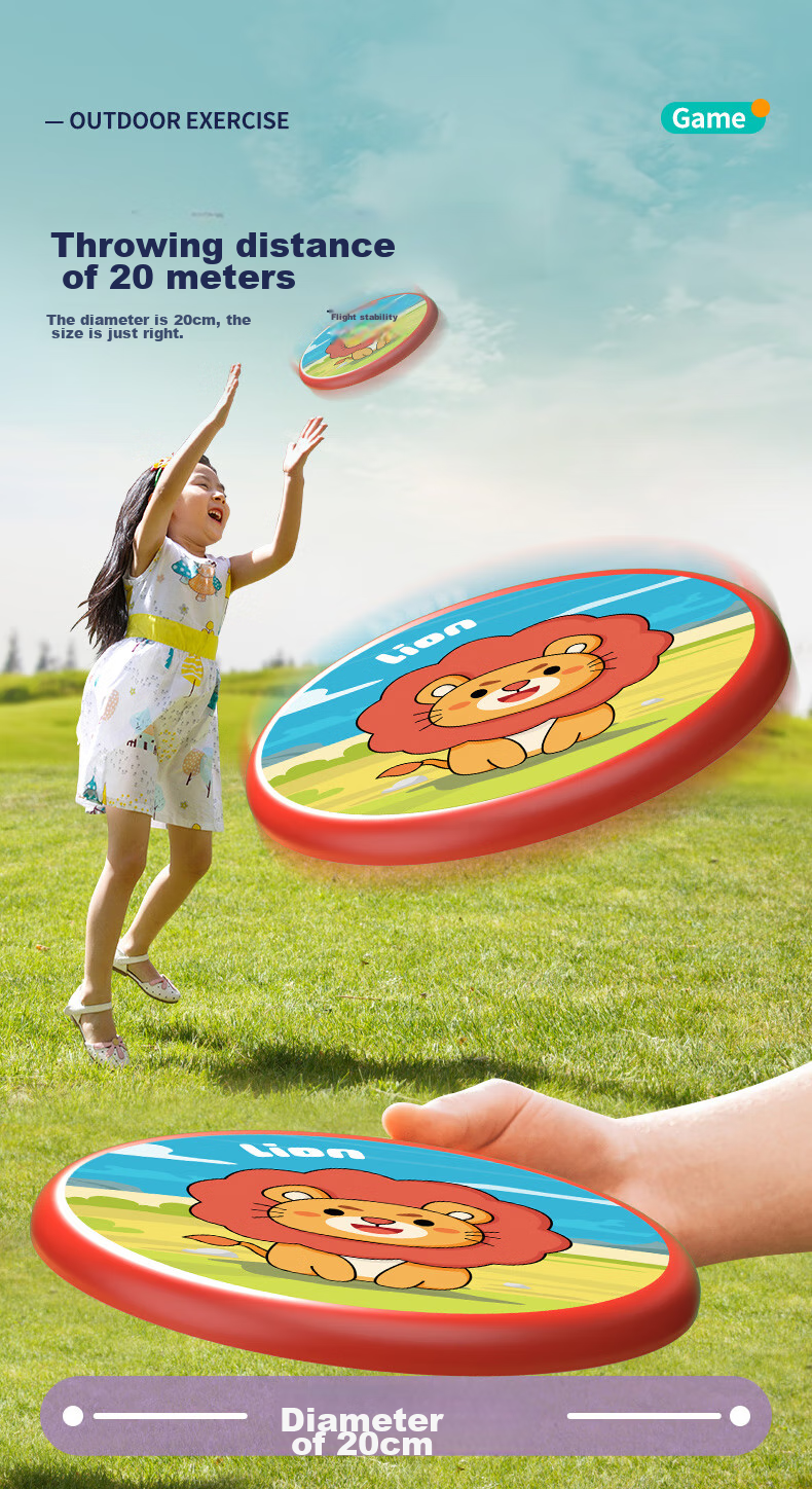 Babamama Flying Disc, Children's Frisbee, Outdoor Long-Distance Boomerang, Soft Frisbee, Return Throw Competition, Boys Girls Outdoor Toys 6