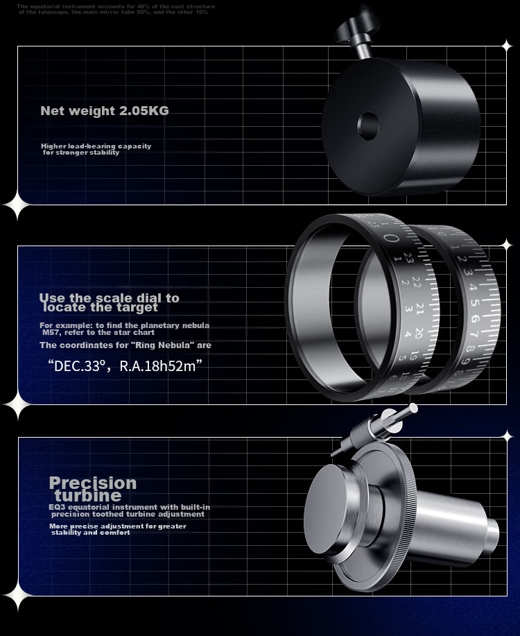 EXPLORE SCIENTIFIC Astronomical Telescope for Deep Space Stargazing, High Definition, High Magnification 10000x, Space Student Telescope 102eq 6