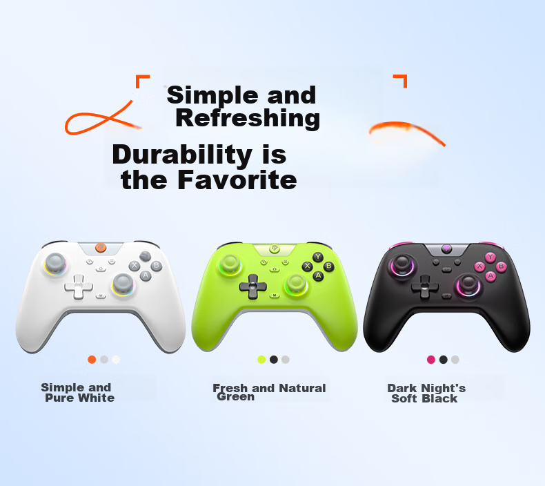 Easy SMX Wireless Game Controller X05 for Switch, Bluetooth Compatible with PC, Steam, Android, iOS, Apple, PC Gaming Peripherals, Rose Black 1