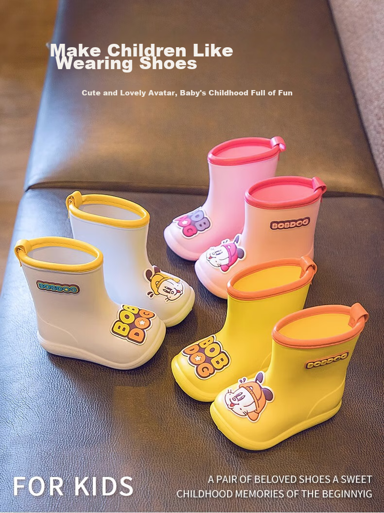 BOBDOG Children's Rain Boots for Boys And Girls, Summer Kids' Water Shoes, Baby Rain Boots, Yellow, Size 220 1
