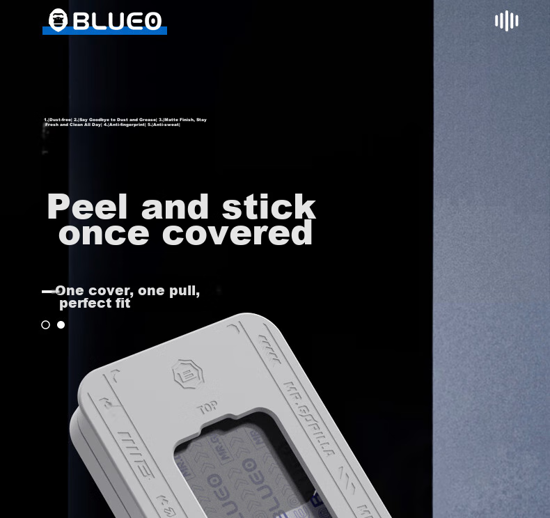 BLUEO Tempered Glass Screen Protector for Apple IPhone 18 Pro Max, Full Coverage High Definition Film with Earpiece Dust-Proof Anti-Scratch Dust-Free Installation for IPhone 18 Pro Max 3