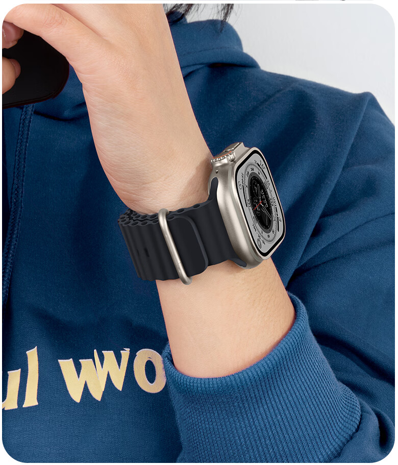 Binghong Magnetic Silicone Band for Apple Watch Ultra 3 Series S11/SE3/2 S10 S9/8/7 Unisex - Burgundy 9
