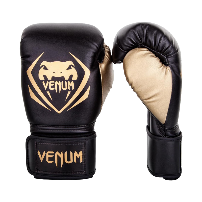 VENUM Venom VENUM Competitor Boxing Gloves, Punching Bag, Muay Thai, Sanda Fighting Gloves, Black Gold, 10OZ
