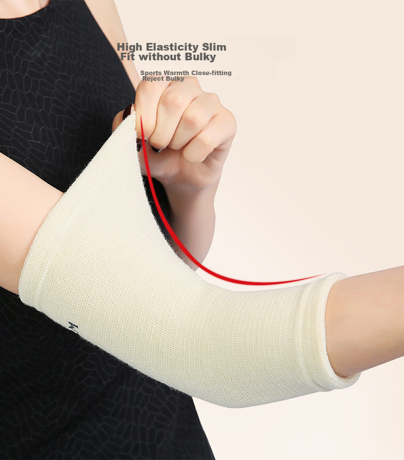 D&M Japanese Imported Wool Elbow Guard, Warm Merino Joint Protection, Cold-Resistant Thickened Arm Sleeves for Men And Women, Autumn And Winter Season, One Piece 8