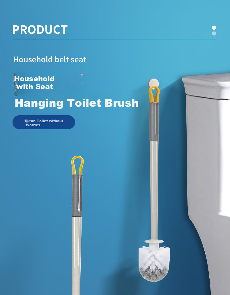 Bendi Extended Handle Toilet Brush Set, Bathroom Cleaning Brush, Toilet Cleaning Brush with No Dead Angles 1