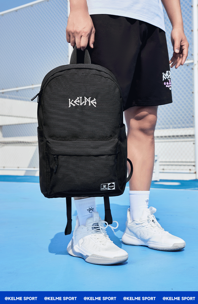 KELME Backpack, Outdoor Sports Portable Large Capacity Travel Bag, Student Schoolbag, Midnight Blue, One Size Fits All 13