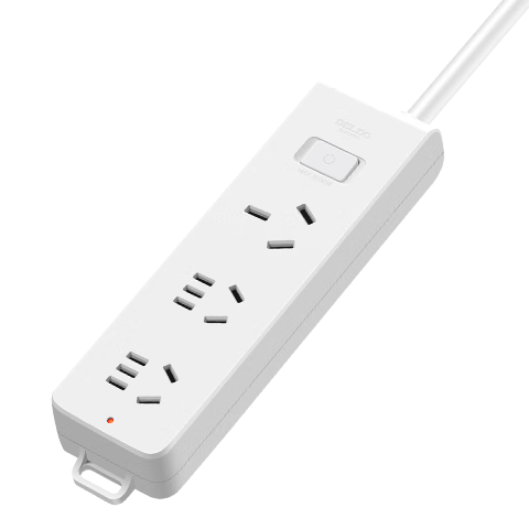 DELIXI 16A High-Power Air Conditioner Socket/power Strip/extension Cord/3-Outlet Master Switch, Total Length 1.5 Meters