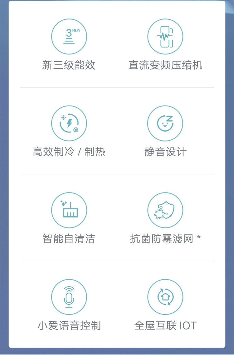 小米 KFR-35GW/N1A3 新三级能效 变频冷暖空调 1.5匹 图2