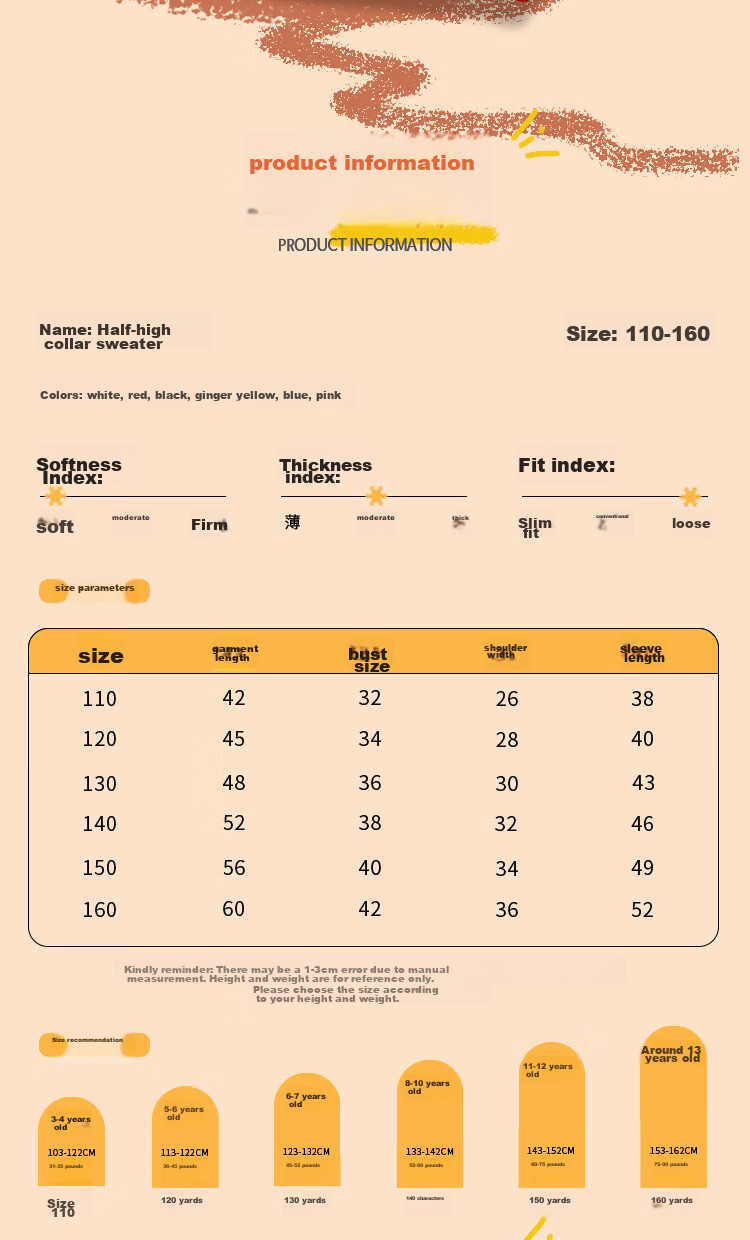 Baleno Girls Fleece Lined Sweater Winter Stylish Half Turtleneck Knitwear Kids Warm Base Layer Top 9