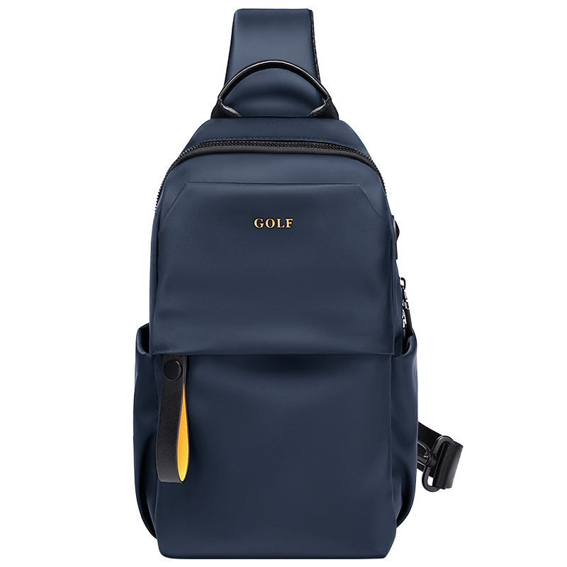 GOLF Chest Bag for Men, Water-Resistant Shoulder Bag, Lightweight Casual Sports Backpack with Phone Pouch, Korean Style