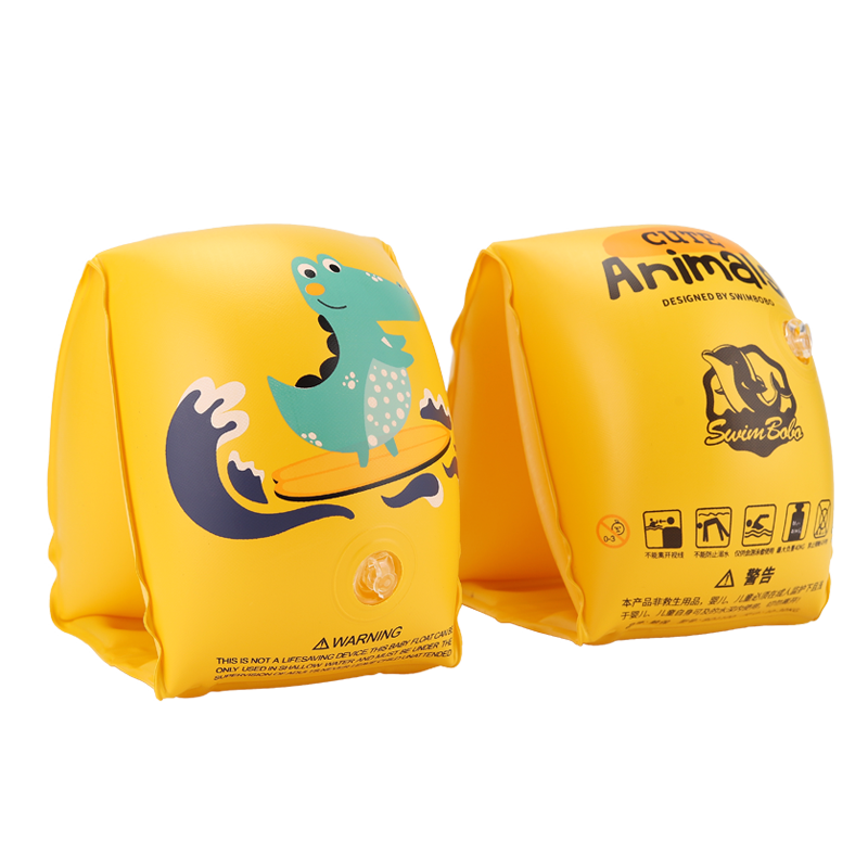 Swimbobo Children's Swimming Arm Rings, Baby Swim Rings, Water Sleeves, Swimming Rings, Children's Swimming Equipment BO1100 Blue Dinosaur