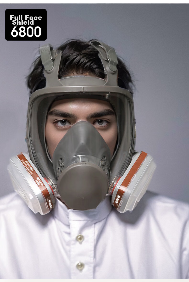 Telangjing Gas Mask Respirator for Protection Against Organic Gases, Chemicals, Grinding, Cement, Painting, Woodworking, And Pesticide Use 16