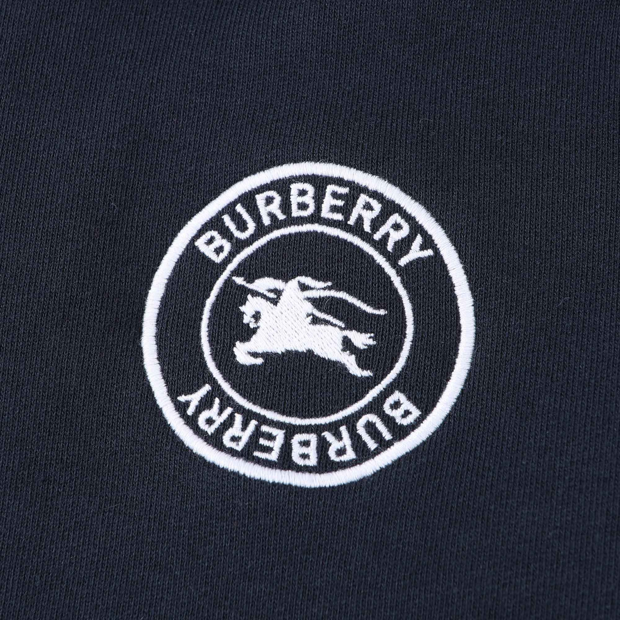 burberry 巴宝莉 男士海军蓝混纺绣标装饰平织连帽上衣 80040571 s