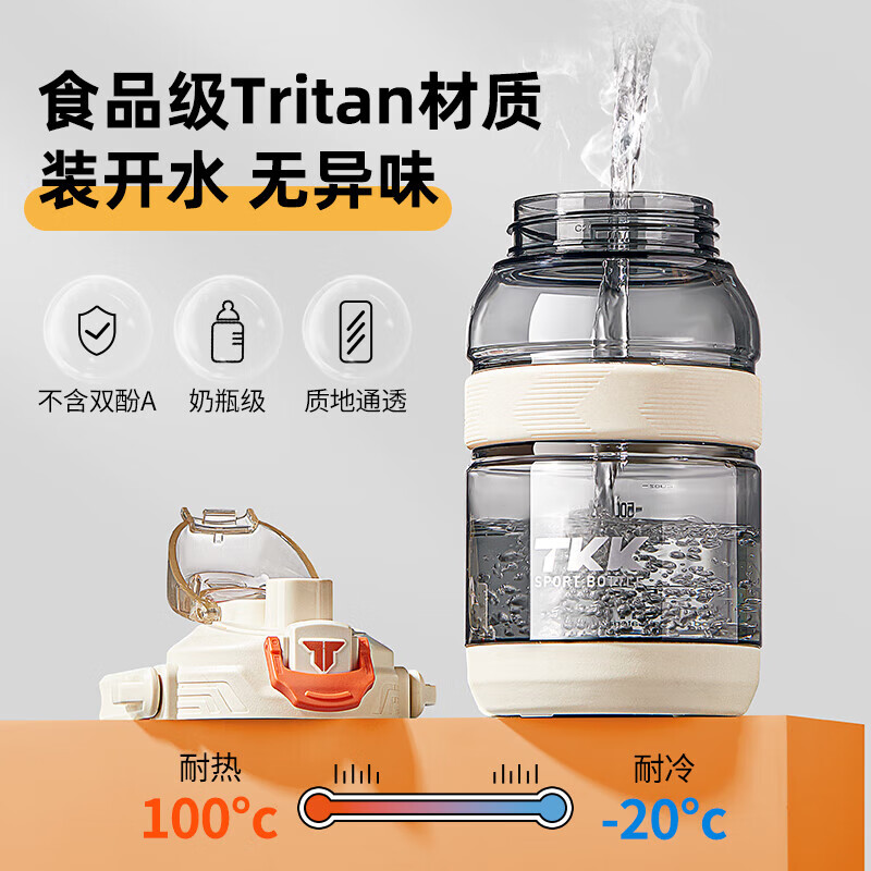 CICA Children's Water Bottle, Large Capacity, for Boys And Girls, Tritan Material, Large-Volume Container, Student Sports Water Bottle, Food-Grade Wide-Mouth Cup, Summer Use