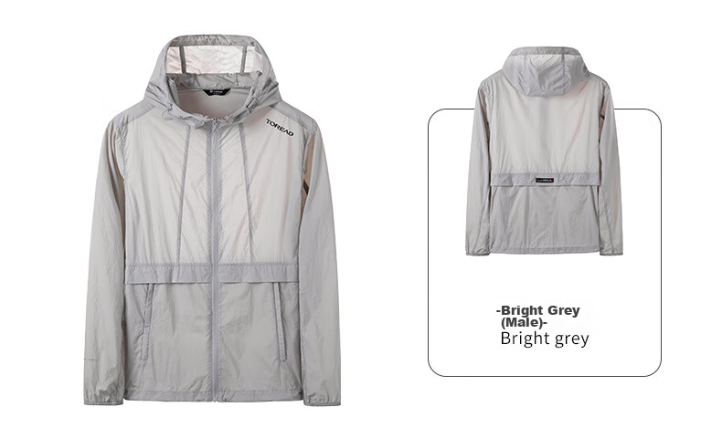 TOREAD Sun Protection Clothing, Spring And Summer Outdoor Couple Lightweight Breathable UPF50+ Skin Coat Sunscreen Jacket 38