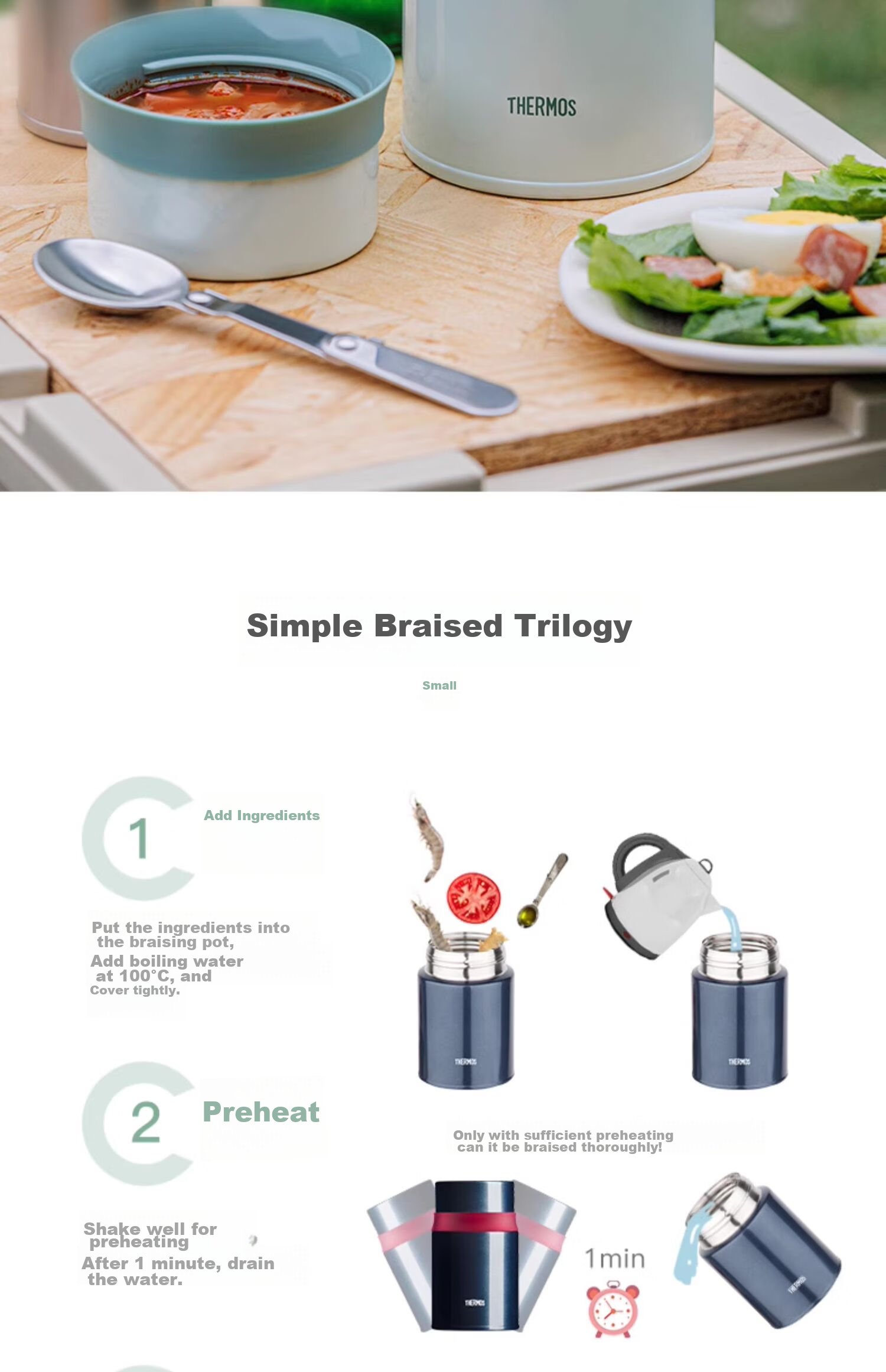 THERMOS Vacuum Insulated Food Jar, 316 Stainless Steel, 520ml Capacity, Thermal Lunch Box, Insulated Container, TCLD-520S PL 10